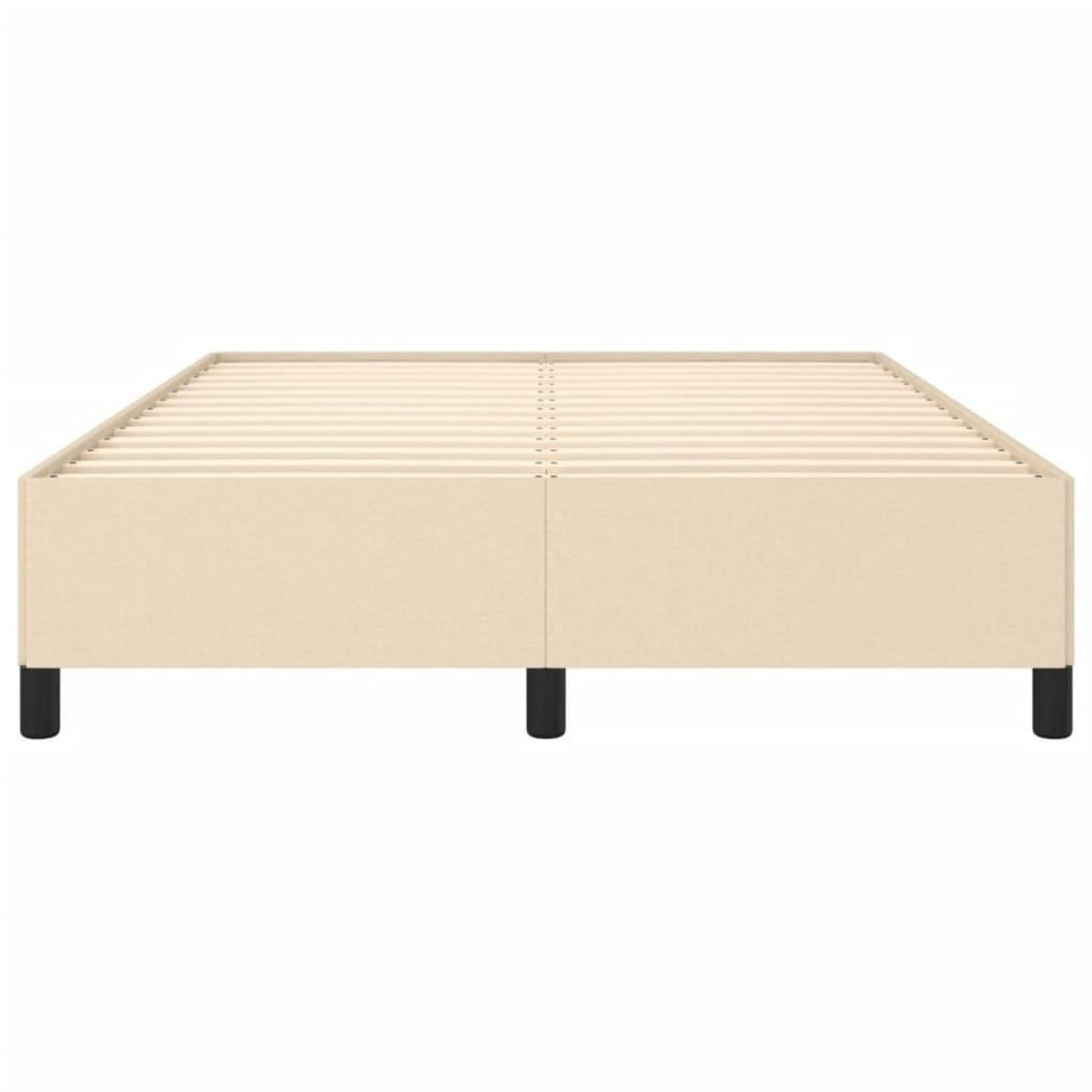 VIDAXL Cadre de lit sans matelas creme 140x200 cm tissu