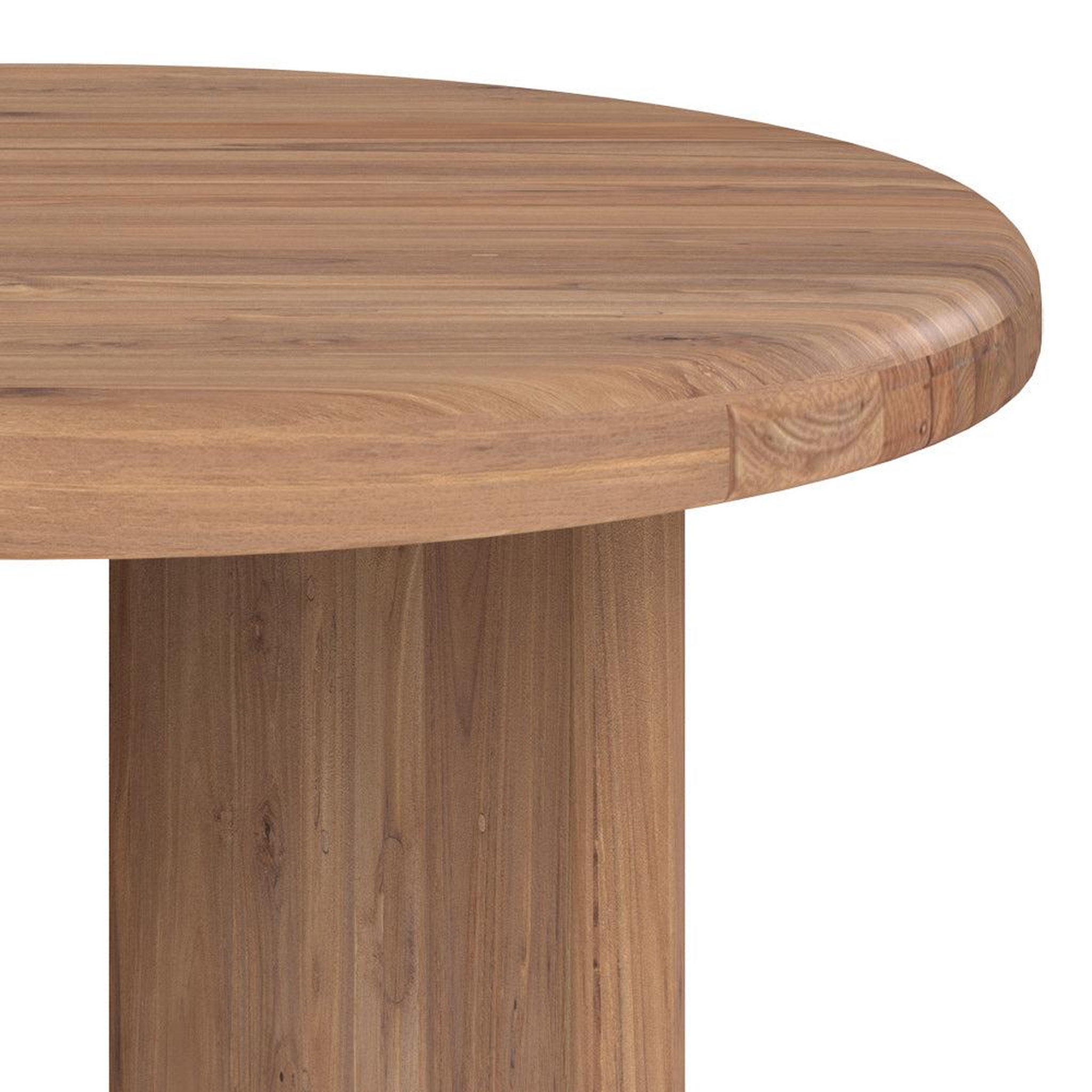 Voir la diapositive 5 : MAISON PAVANE Table basse ronde en bois de teck recyclé d80 cm-bana