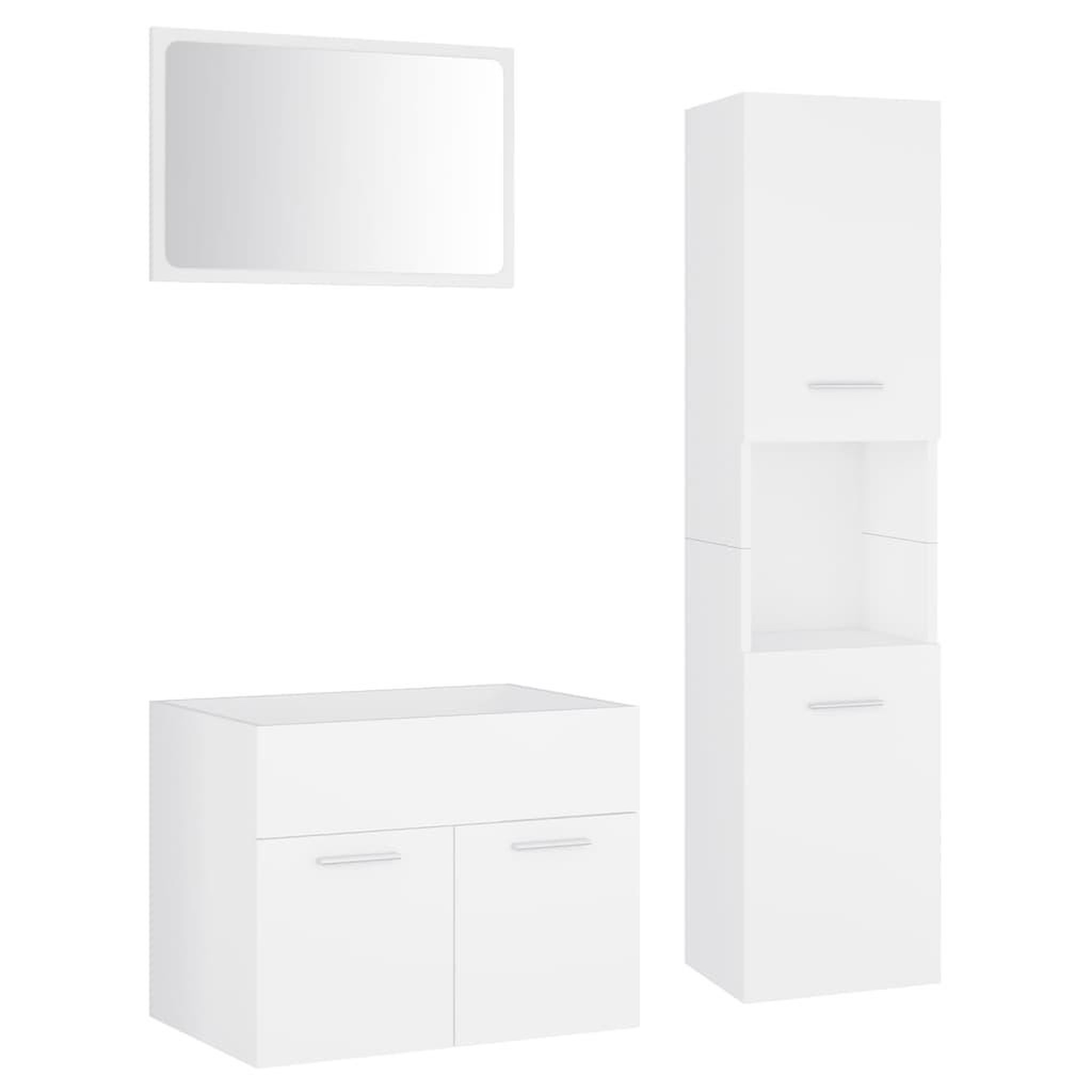 Voir la diapositive 2 : VIDAXL Ensemble de meubles de salle de bain blanc bois d'ingenierie