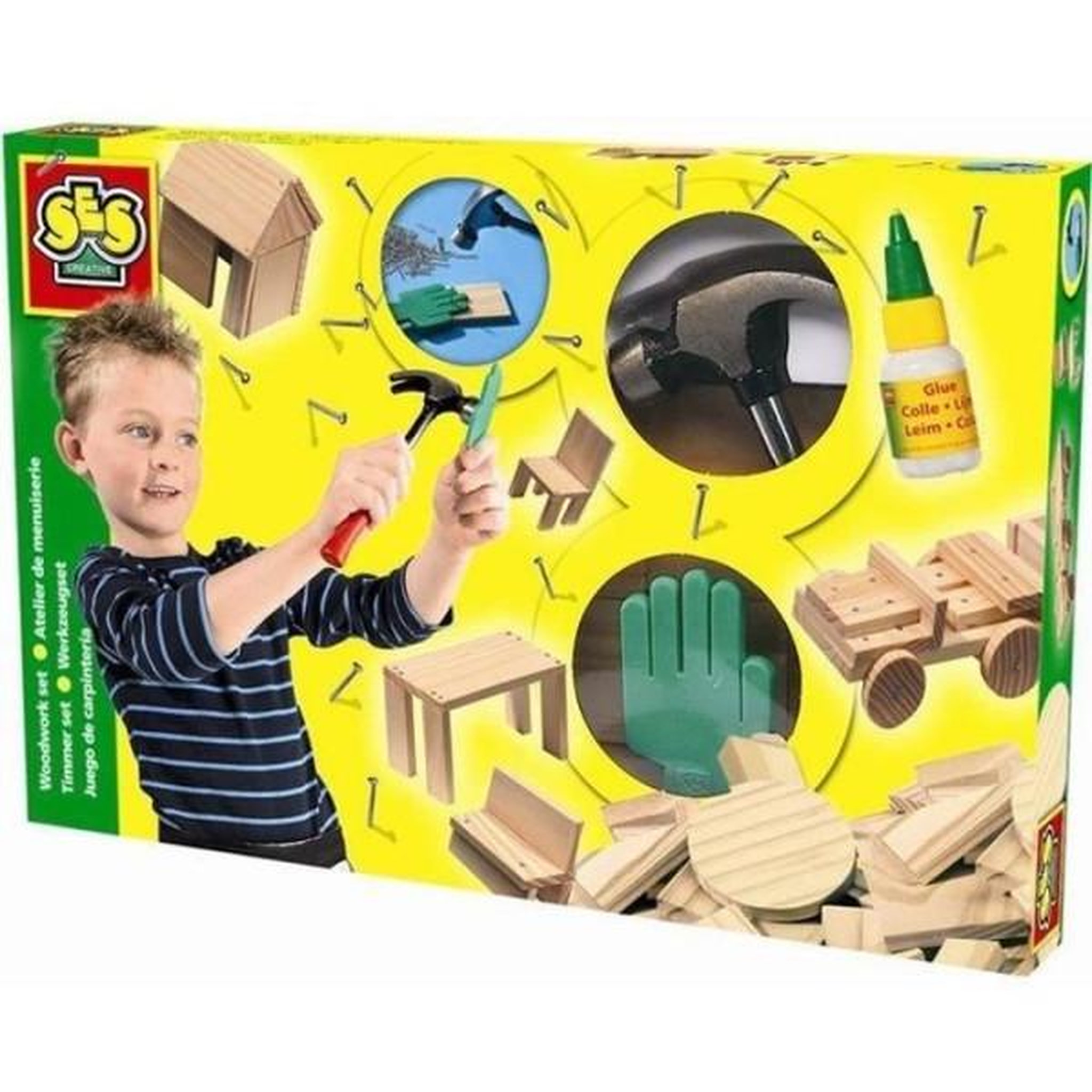 SES Creative Atelier de menuiserie - SES CREATIVE - Kit complet - Jouets en bois