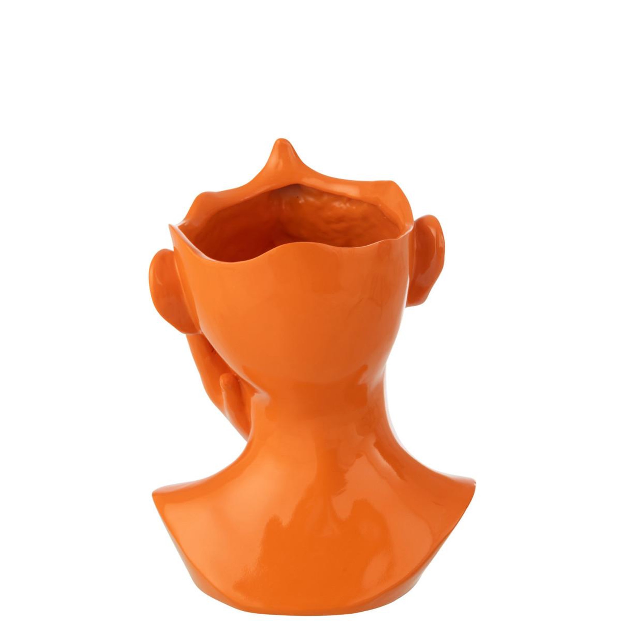 Voir la diapositive 3 : J-LINE Cache-pot buste de femme  muse  27cm orange