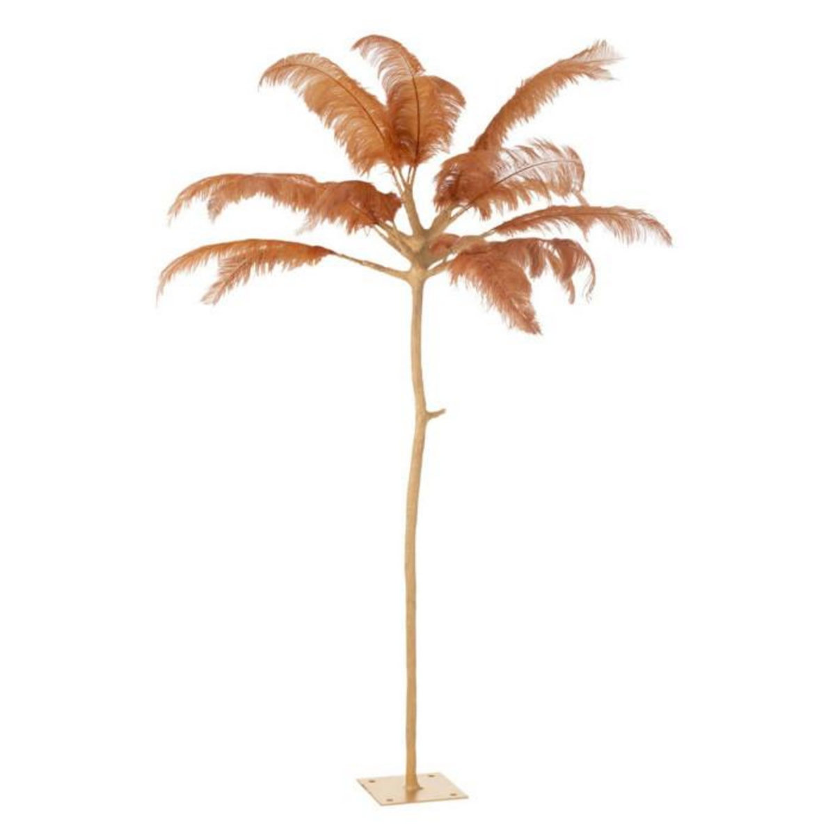 Paris Prix Arbre Déco en Métal  Plumes  190cm Or & Ocre