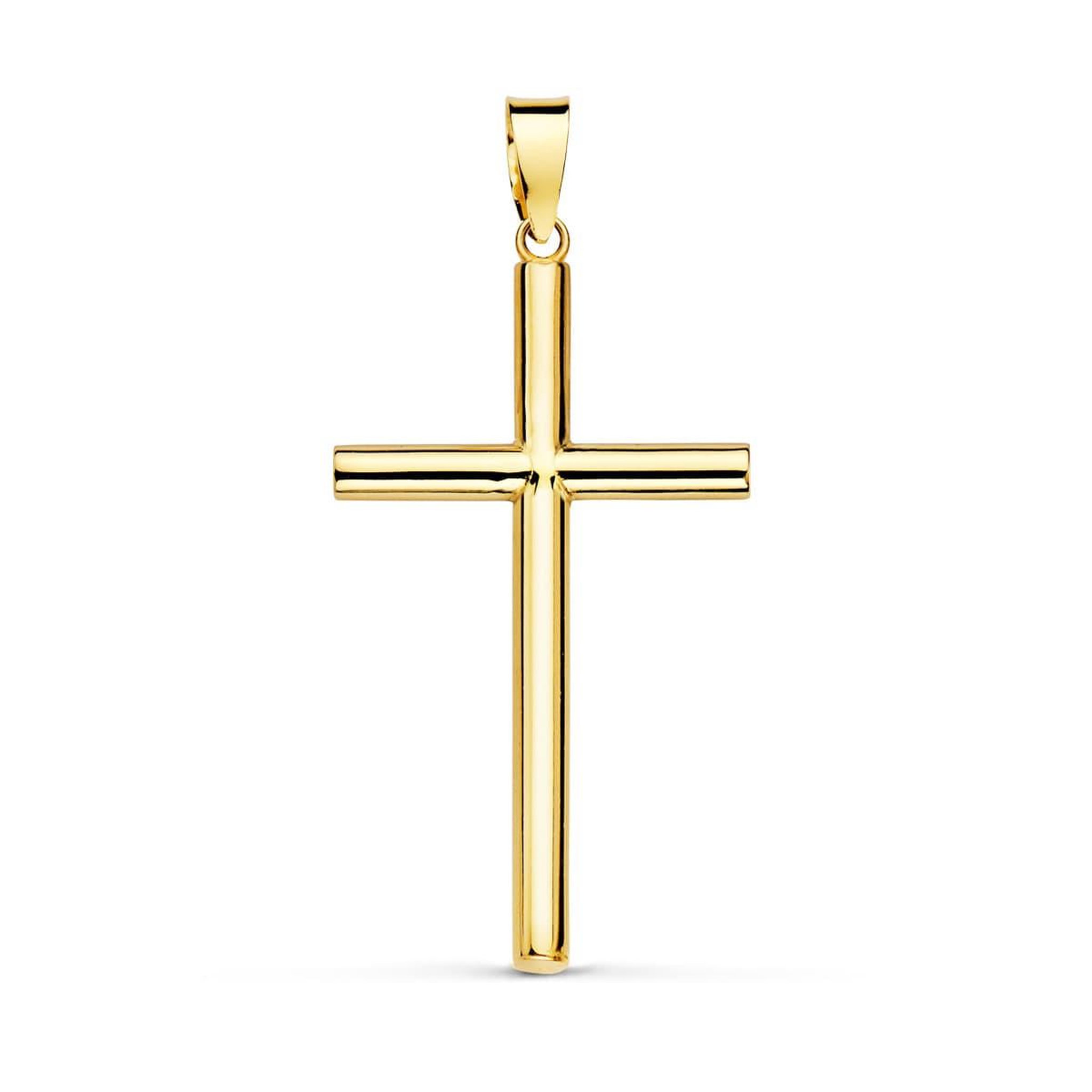 L'ATELIER D'AZUR Pendentif - Médaille Croix Or 18 Carats 750 Jaune - Chaine Offerte
