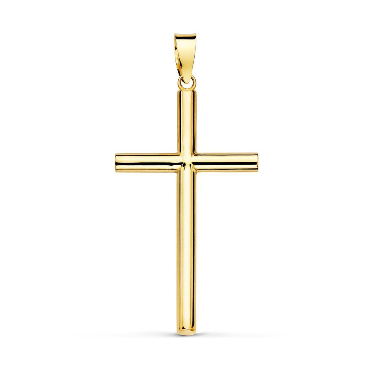 L'ATELIER D'AZUR Pendentif - Médaille Croix Or 18 Carats 750 Jaune - Chaine Offerte