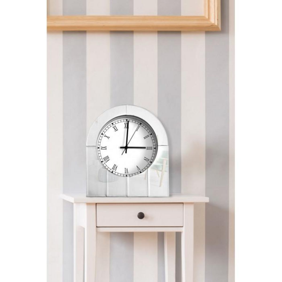 Paris Prix Horloge à Poser Déco  Osiris  36cm Argent