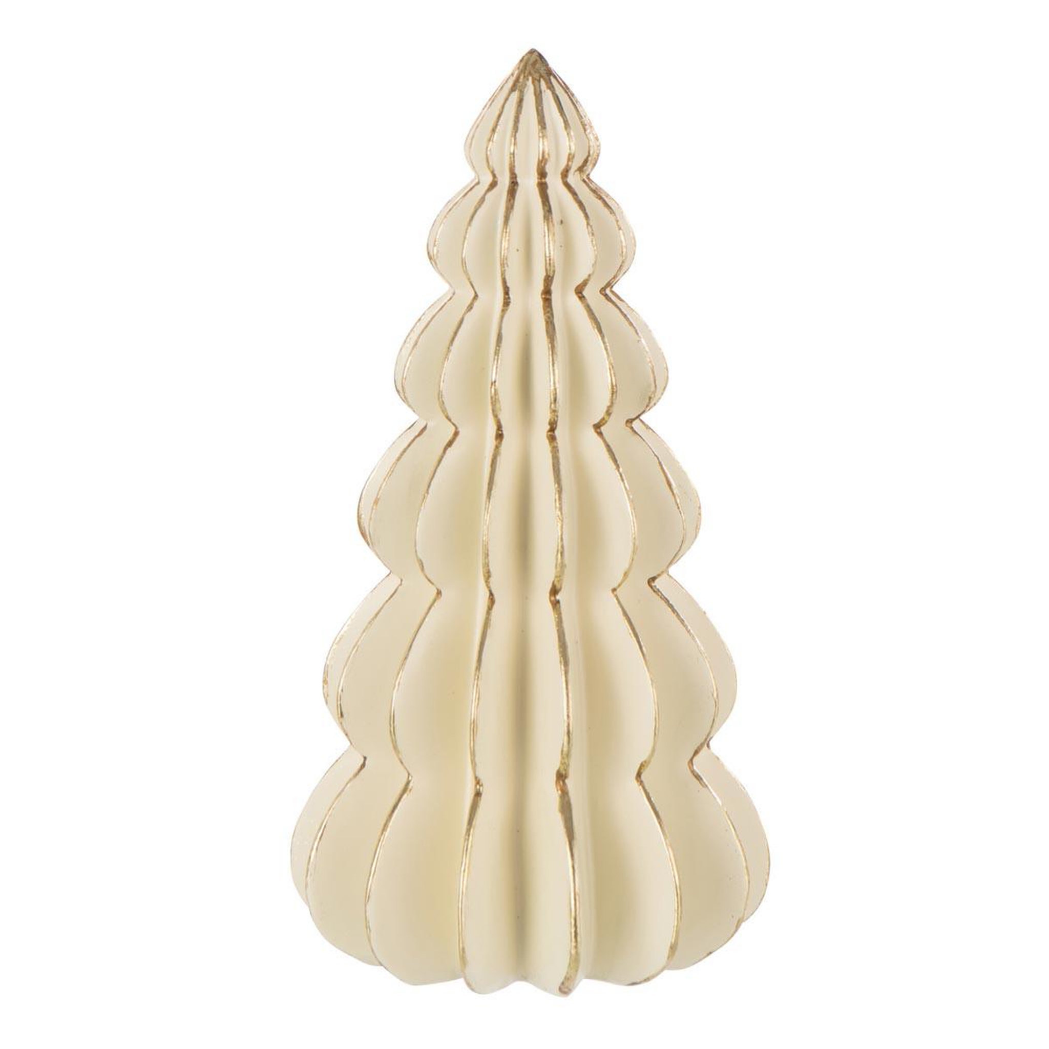 J-LINE Arbre déco en résine  origami  28cm blanc