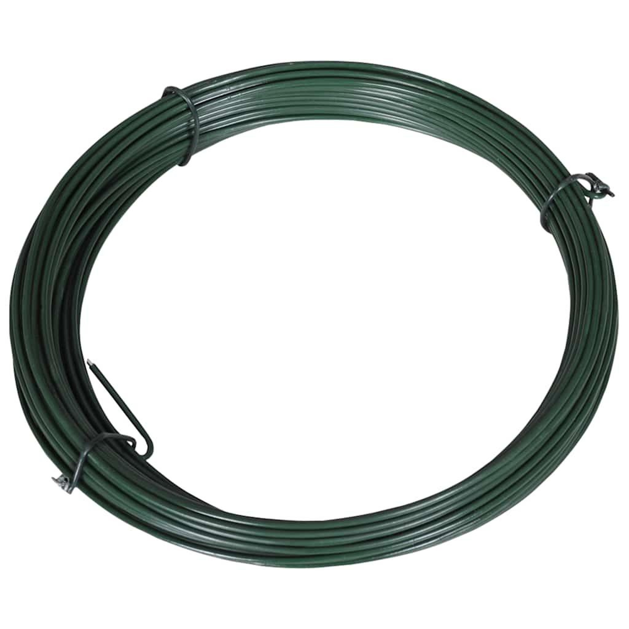 Voir la diapositive 2 : VIDAXL Fil de liaison de cloture 25 m 1,4/2 mm acier vert