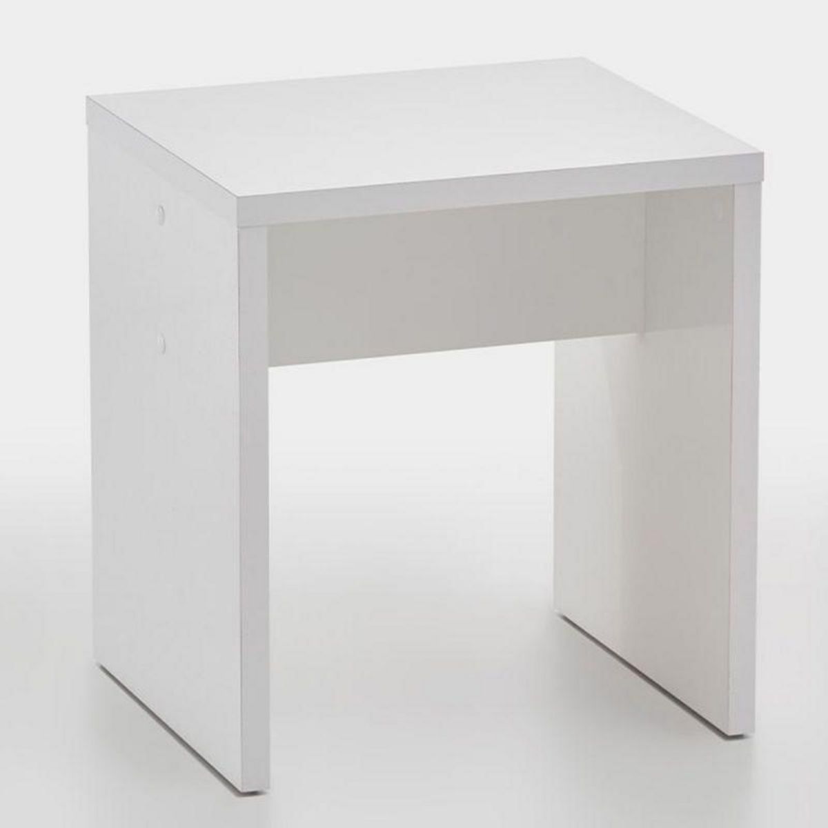 Paris Prix Tabouret Design  Noble  44cm Blanc Brillant