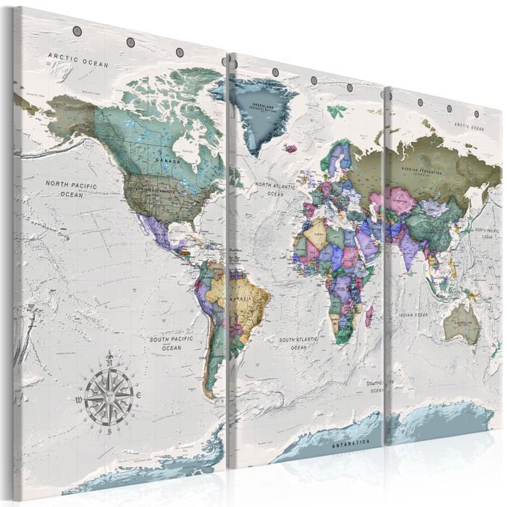 Paris Prix Tableau Imprimé 3 Panneaux  World Destinations. Coloris disponibles : Multicolore