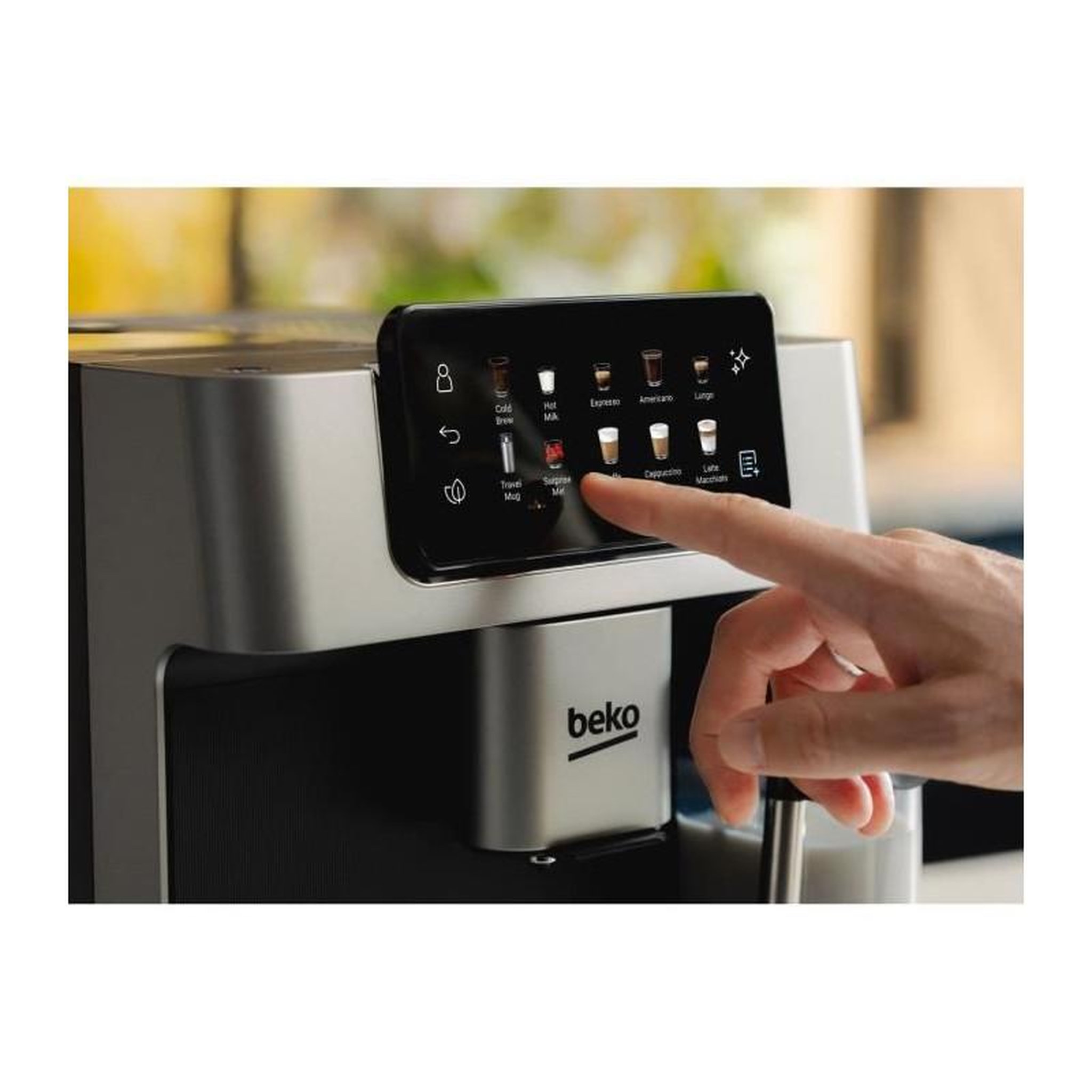 Voir la diapositive 5 : Beko Robot café 19 bars noir - ceg7348x