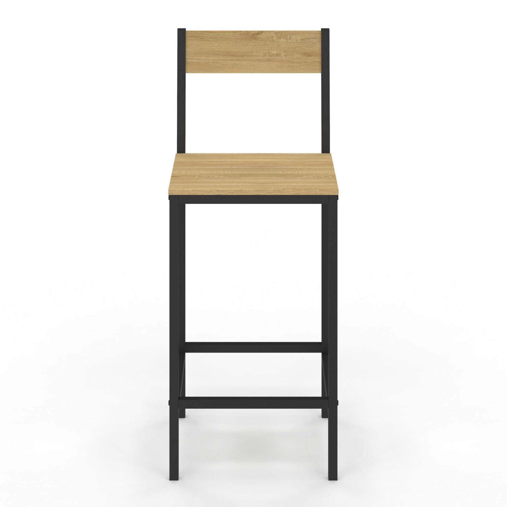 Voir la diapositive 3 : ID MARKET Lot de 2 tabourets de bar detroit avec dossier chaise de cuisine design industriel