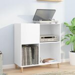 VIDAXL Armoire a disques blanc 84,5x38x89 cm bois d'ingenierie