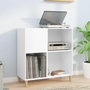 Voir la diapositive 1 : VIDAXL Armoire a disques blanc 84,5x38x89 cm bois d'ingenierie