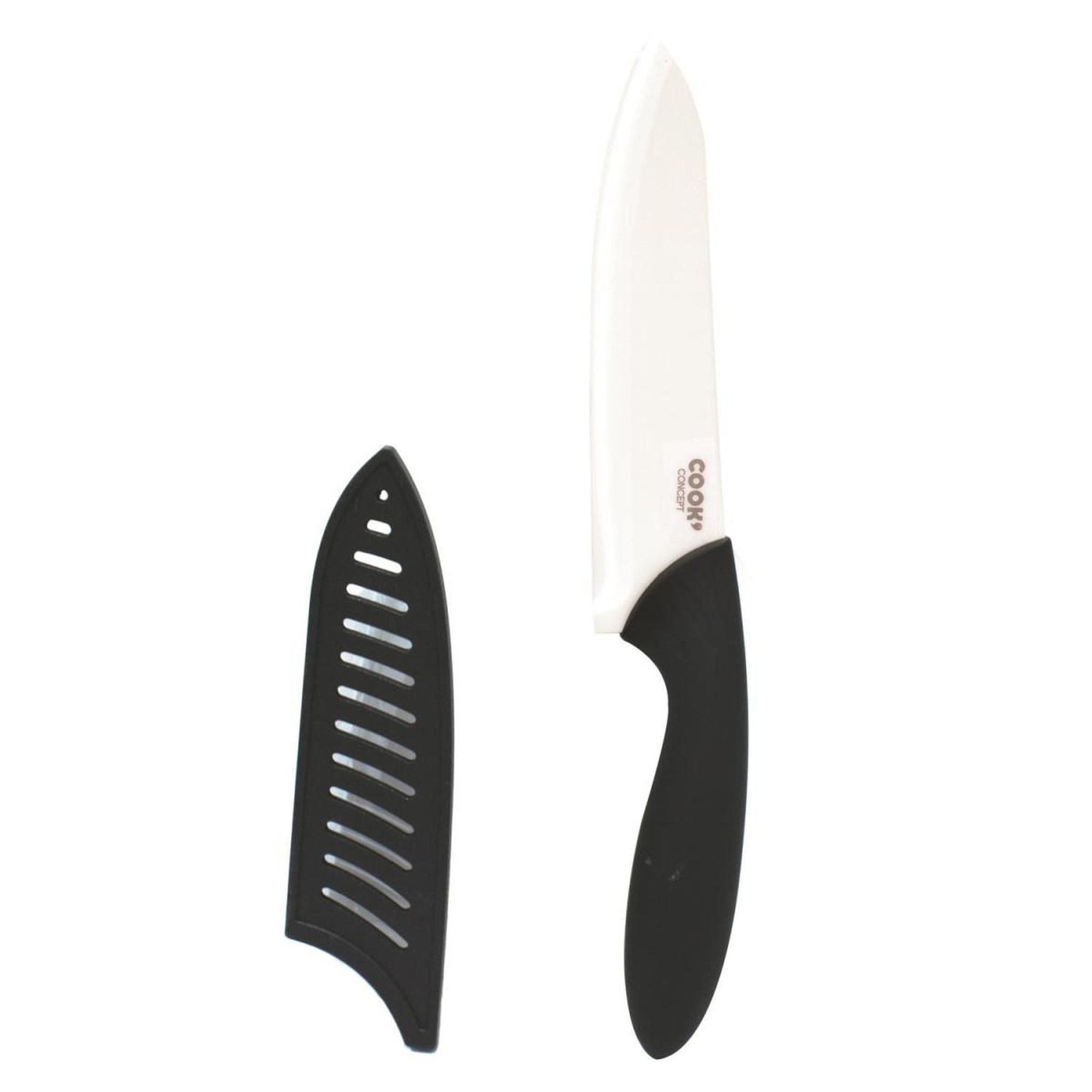 Voir la diapositive 2 : COOK CONCEPT Couteau en céramique  manche soft  23cm noir