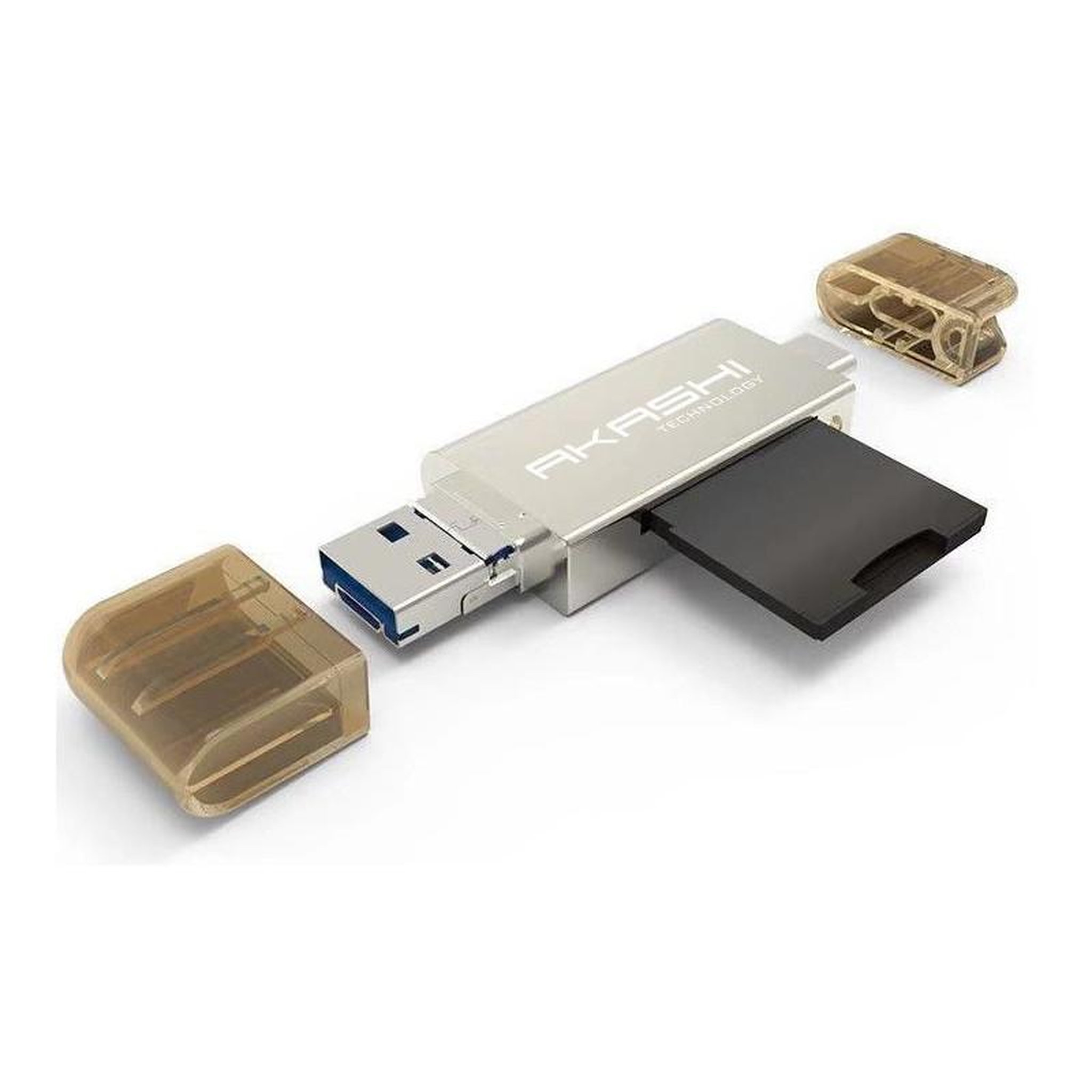 Voir la diapositive 3 : Akashi Lecteur carte SD / Micro SD 3 en 1 AKASHI ALTSDREADER 3 IN 1