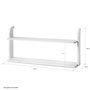 Voir la diapositive 4 : HomeStyle4U Etagère double suspendue blanche en bois 83cm à fixer à un lit