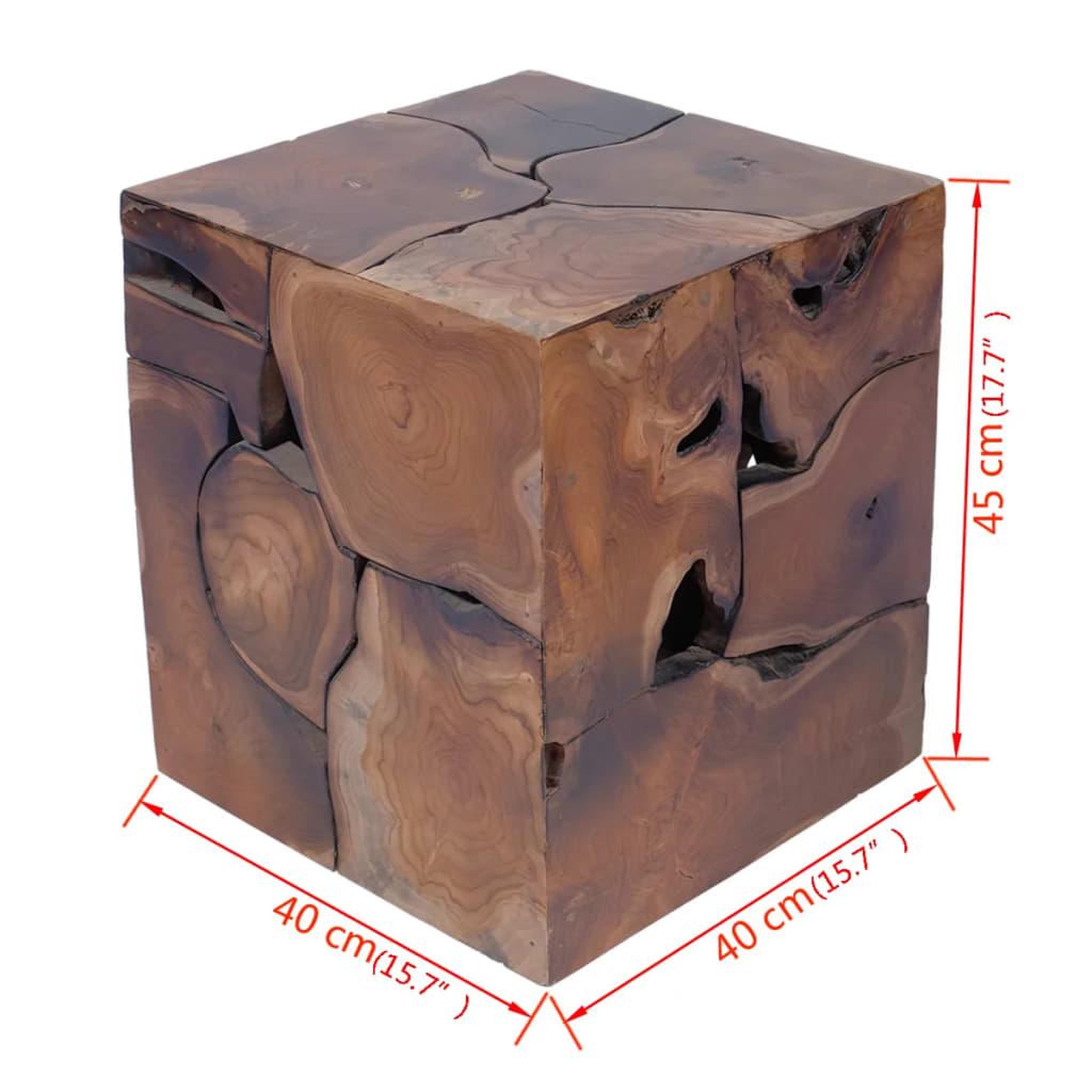 Voir la diapositive 6 : VIDAXL Tabouret Bois de teck massif