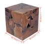 Voir la diapositive 6 : VIDAXL Tabouret Bois de teck massif