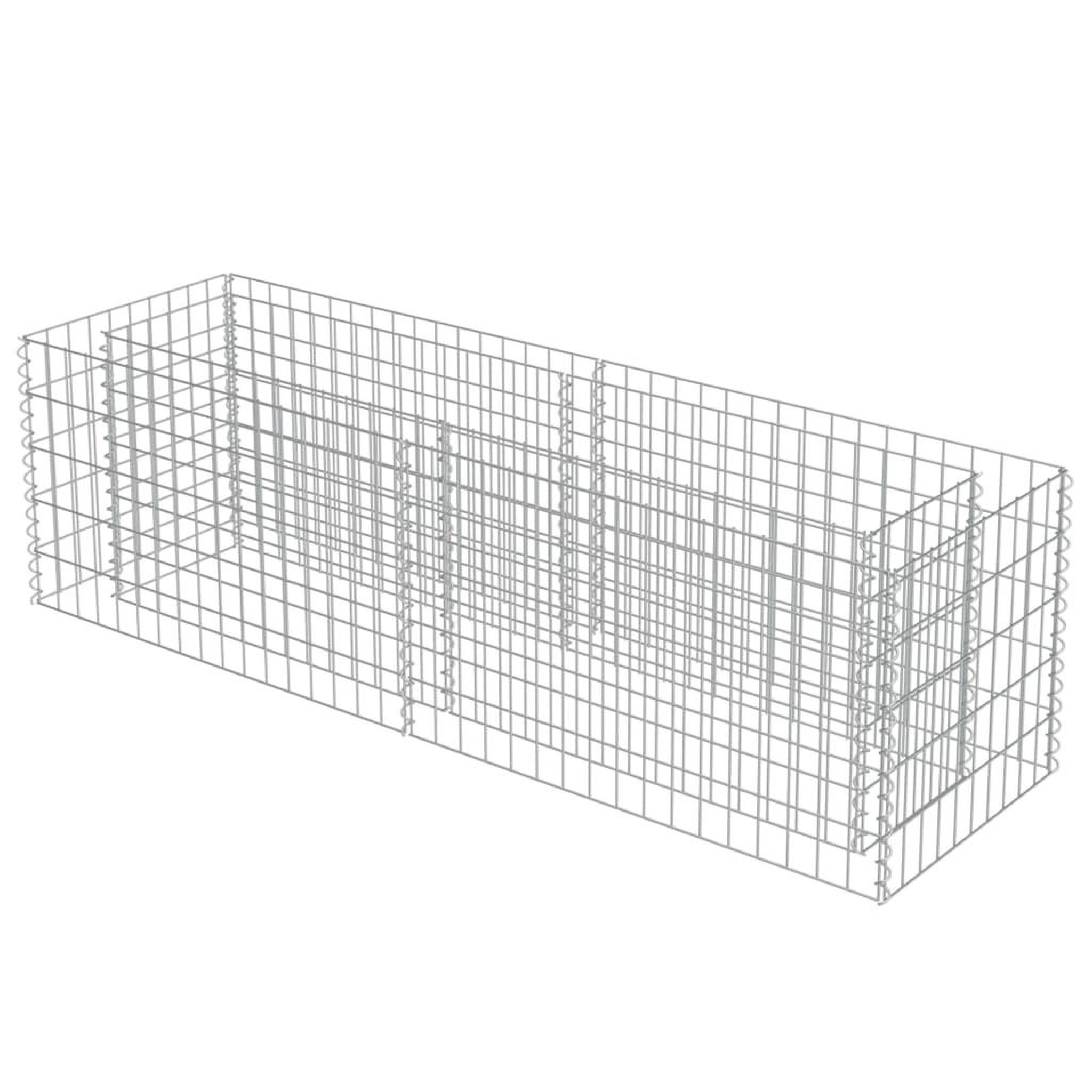 Voir la diapositive 3 : VIDAXL Lit sureleve a gabion Acier galvanise 180x50x50 cm