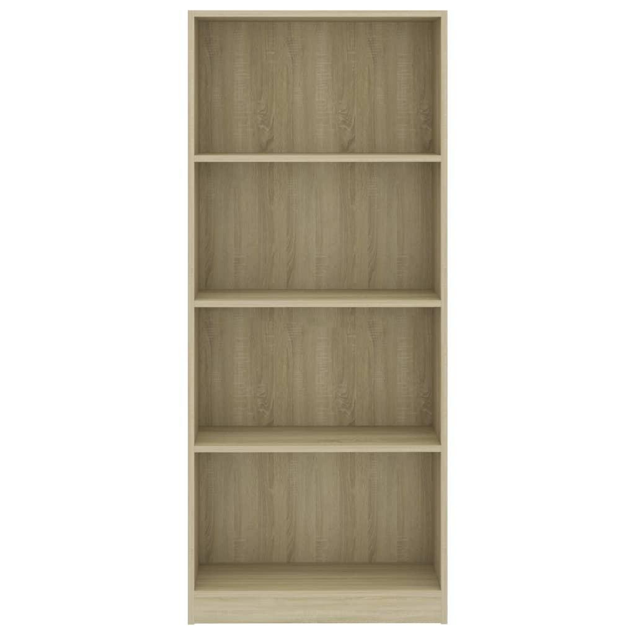 Voir la diapositive 4 : VIDAXL Bibliotheque a 4 niveaux Chene sonoma Bois d'ingenierie