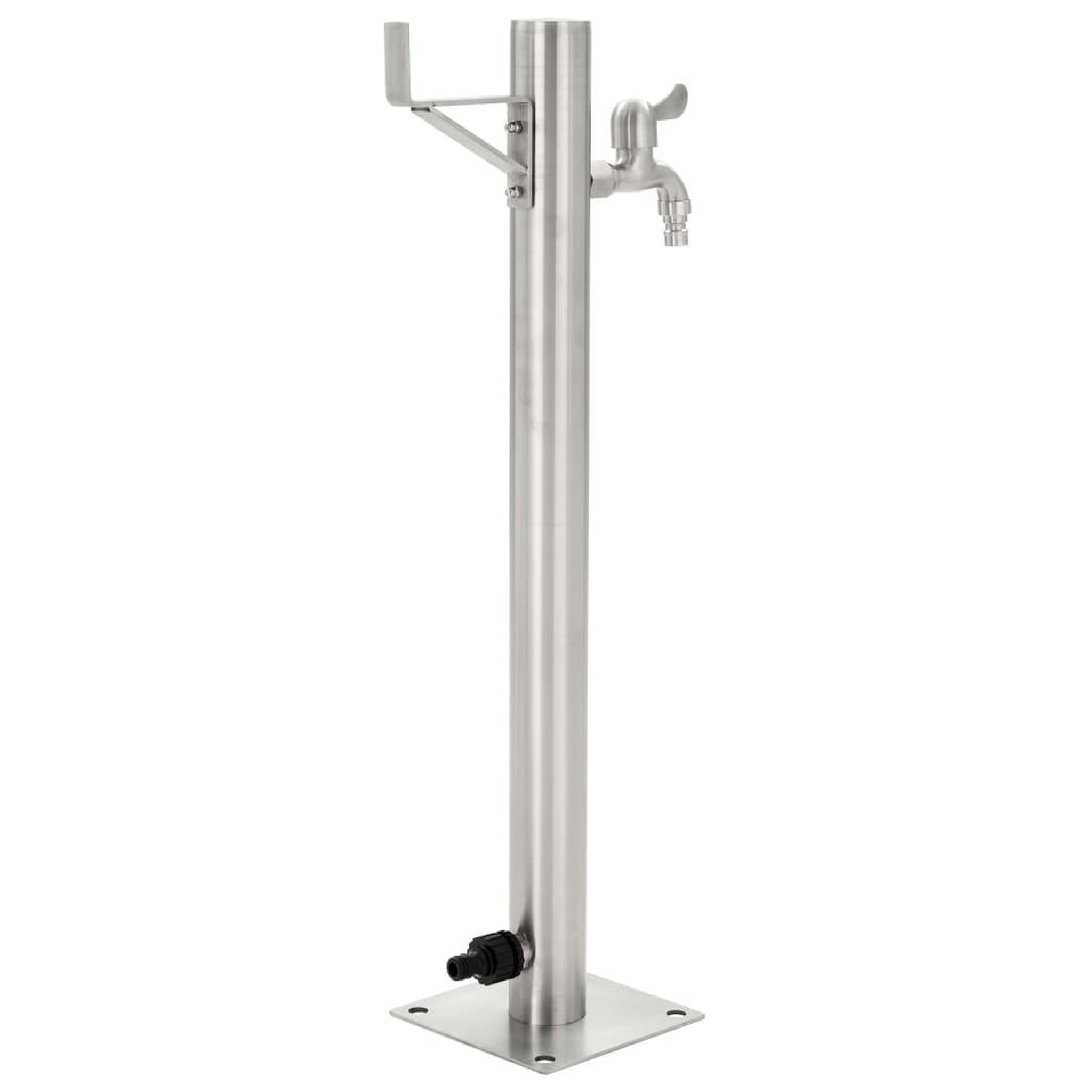 Voir la diapositive 3 : VIDAXL Colonne a eau de jardin ronde Acier inoxydable 65 cm