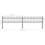 Voir la diapositive 6 : VIDAXL Cloture de jardin avec dessus en cerceau Acier 3,4 x 0,6 m Noir
