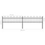 Voir la diapositive 6 : VIDAXL Cloture de jardin avec dessus en cerceau Acier 3,4 x 0,6 m Noir