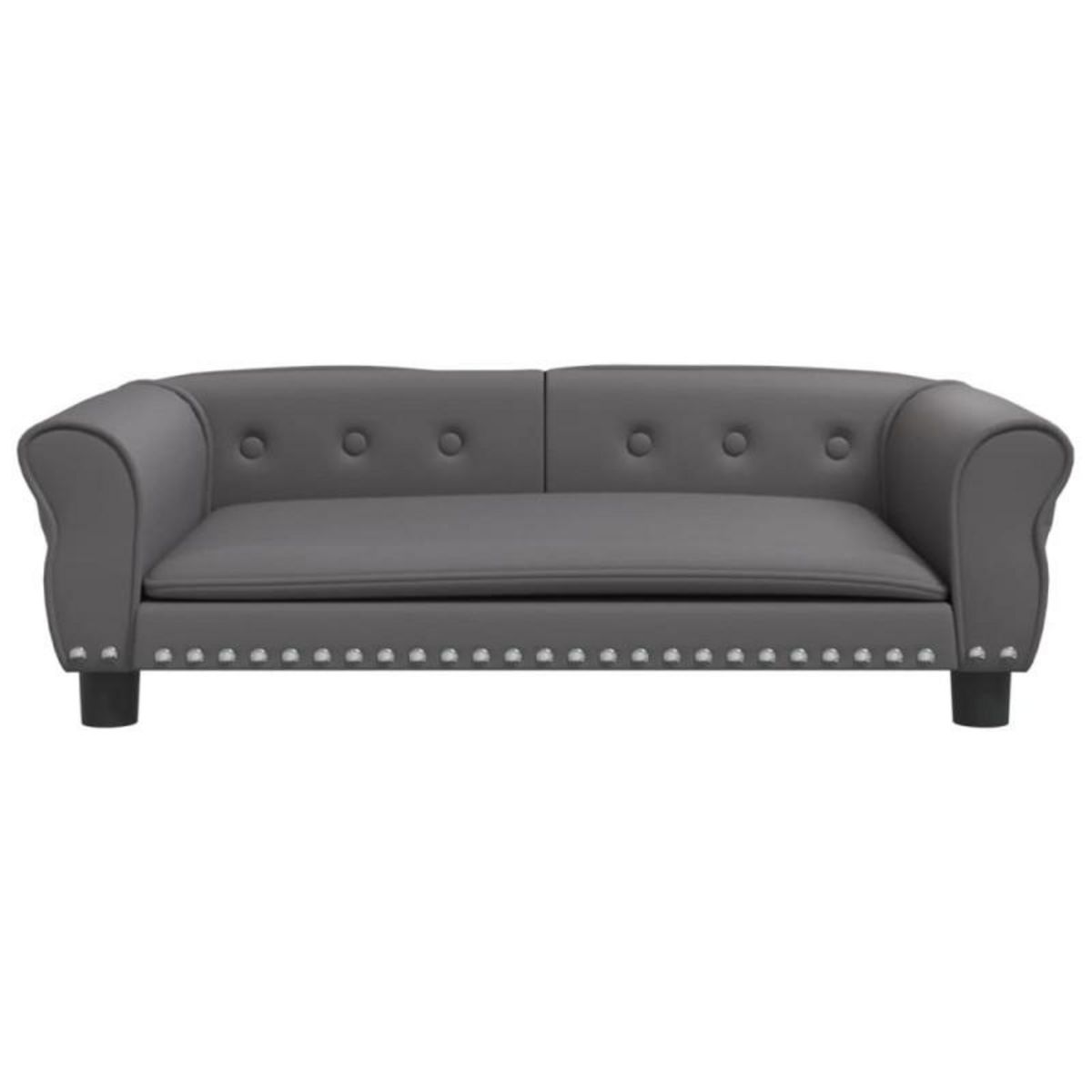 VIDAXL Lit pour chien gris 95x55x30 cm similicuir