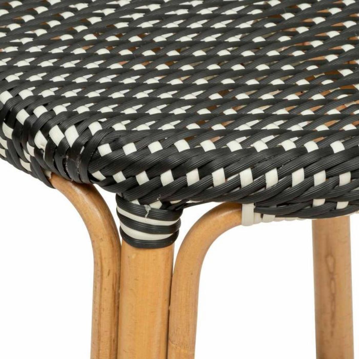 ATMOSPHERA Tabouret de Bar Bistrot en Rotin  Trecia  66cm Noir