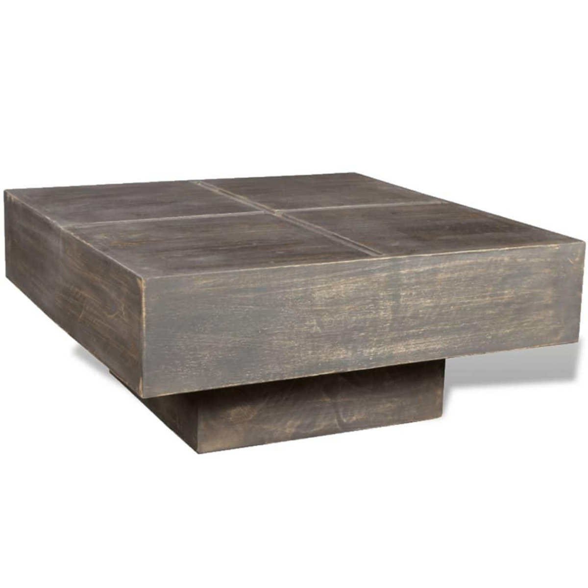 VIDAXL Table basse carree Marron fonce Bois massif de manguier