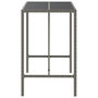 Voir la diapositive 4 : VIDAXL Table de bar et dessus en verre gris 110x70x110 cm poly rotin