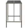 Voir la diapositive 4 : VIDAXL Table de bar et dessus en verre gris 110x70x110 cm poly rotin