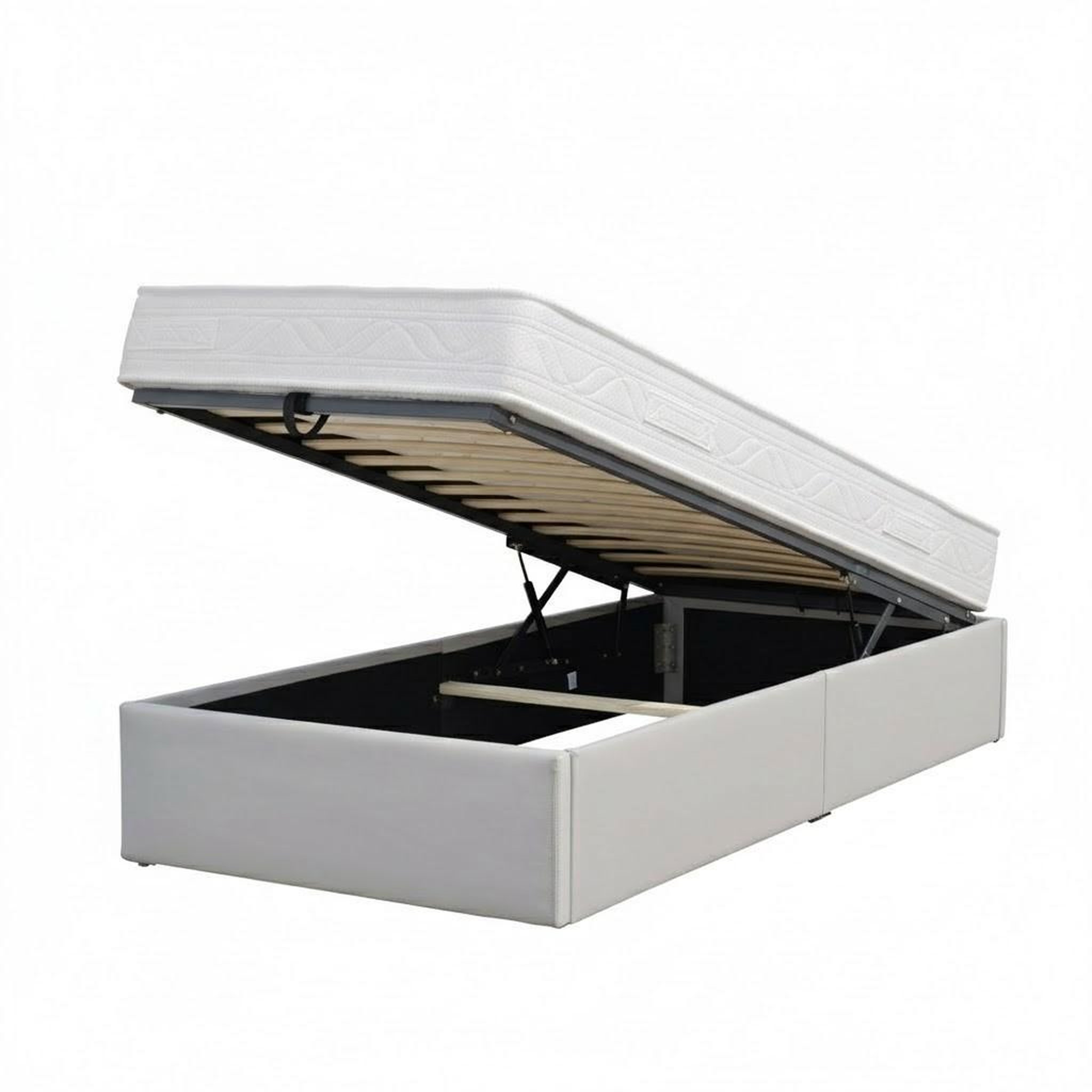 Voir la diapositive 2 : KING OF DREAMS Ensemble Lit Coffre et Matelas  Soutien Ferme Mousse