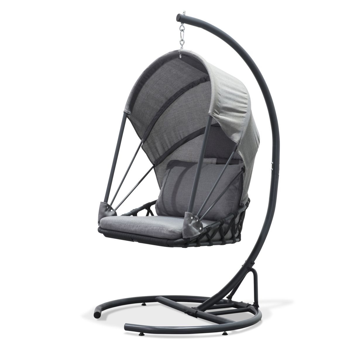 DCB GARDEN Balancelle de jardin - Coussins gris - LACANAU