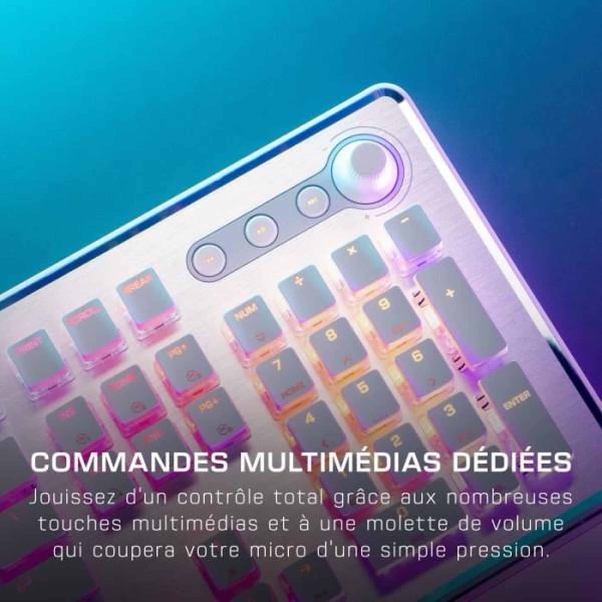 Voir la diapositive 6 : Turtle Beach Clavier gamer Vulcan II Blanc Linear FR