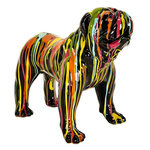 Paris Prix Statuette Déco Coulure  Molosse  50cm Multicolore