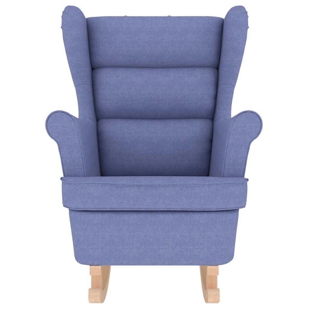 VIDAXL Chaise a bascule bleu jean 74x90x102 cm tissu