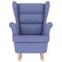 Voir la diapositive 4 : VIDAXL Chaise a bascule bleu jean 74x90x102 cm tissu