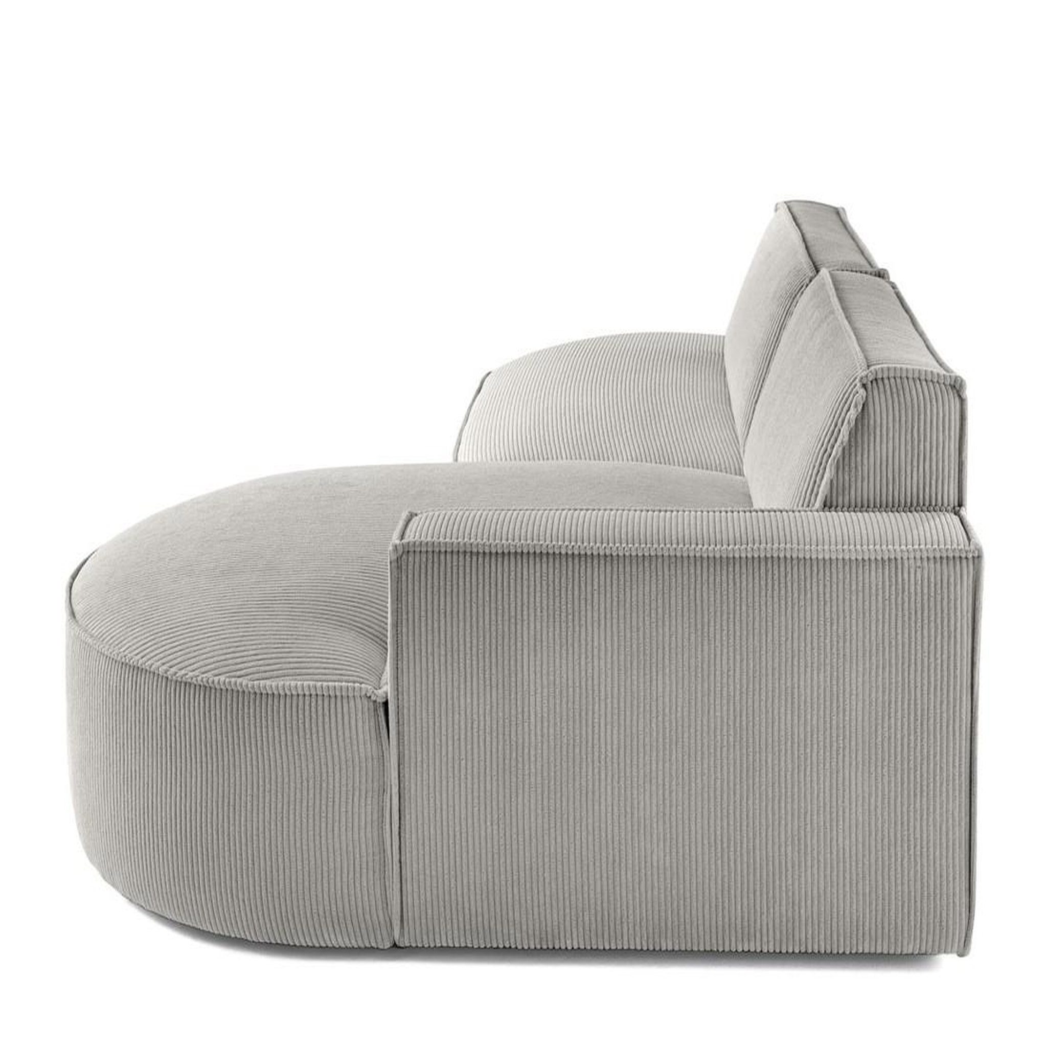 Voir la diapositive 5 : LISA DESIGN Spiaggia - canapé d'angle droit - forme arrondie - 4 places - en velours côtelé