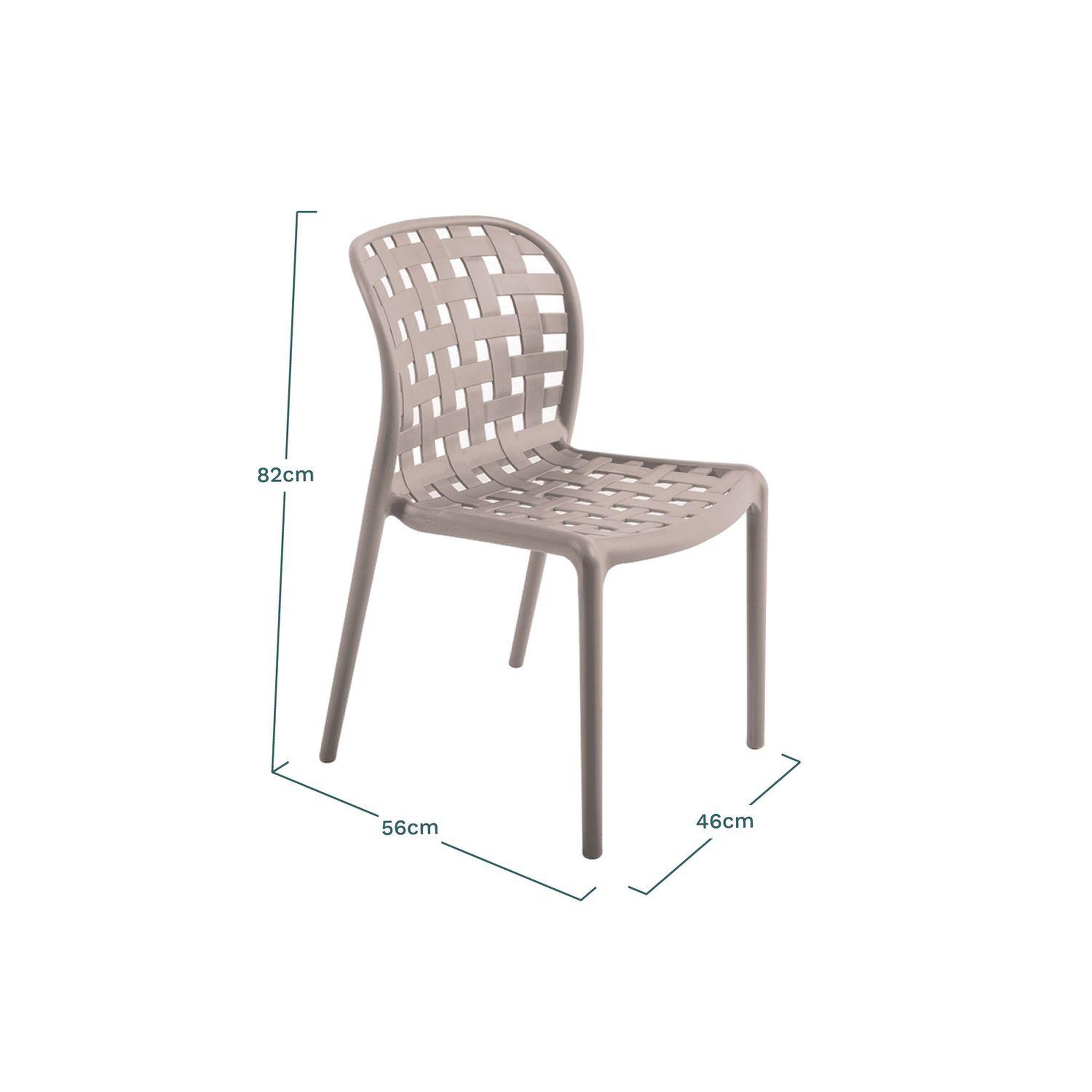 Voir la diapositive 3 : TOILINUX Lot de 4 chaises de jardin en polypropylène Sienne
