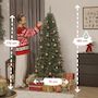 Voir la diapositive 3 : HOMCOM Sapin de Noël artificiel LED x 250 blanc chaud ou multicolore 9 modes H.180 cm 899 branches support vert