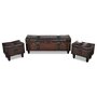 Voir la diapositive 1 : VIDAXL Ensemble de bancs de rangement 3 pcs Marron