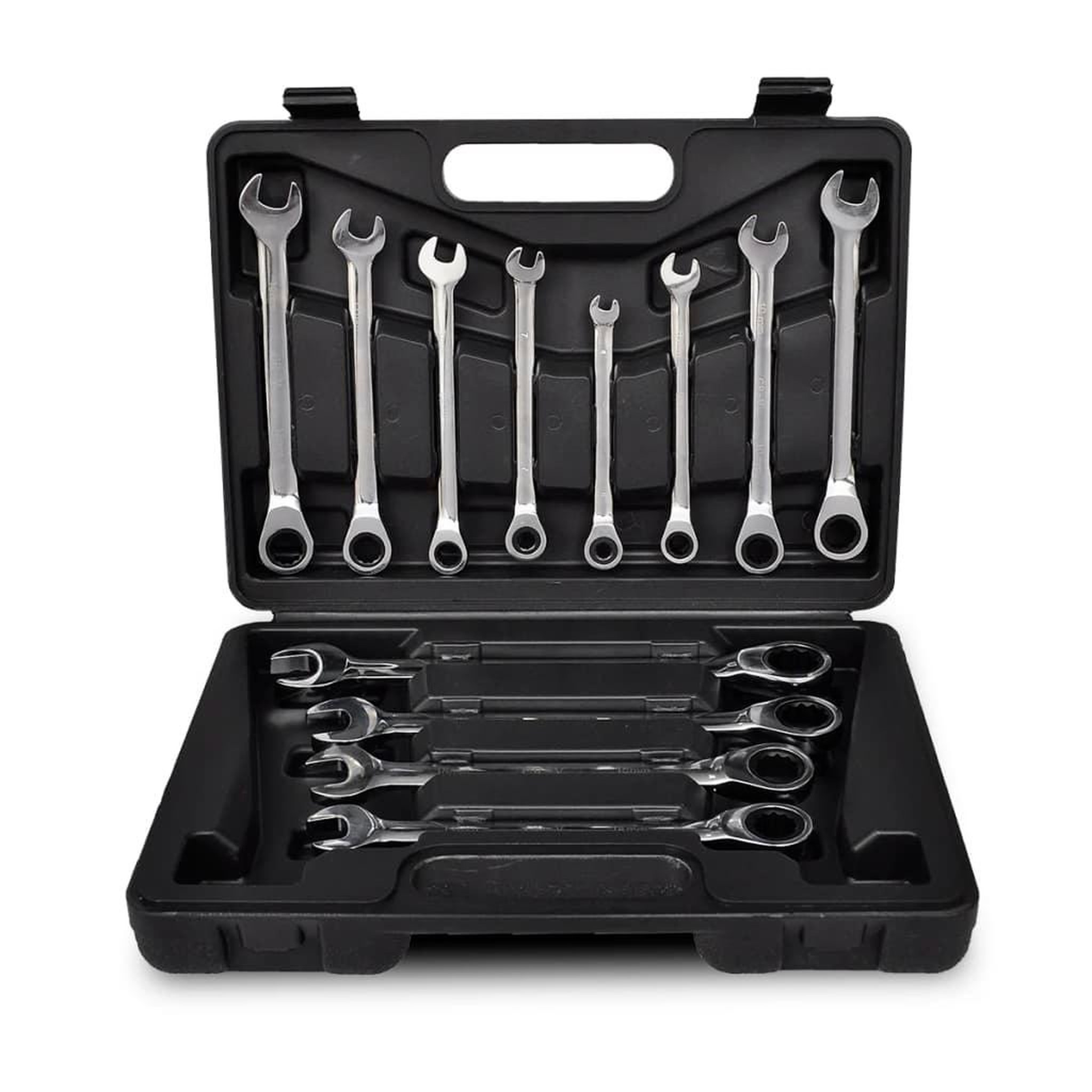VIDAXL Jeu de cles a cliquet 12 pcs