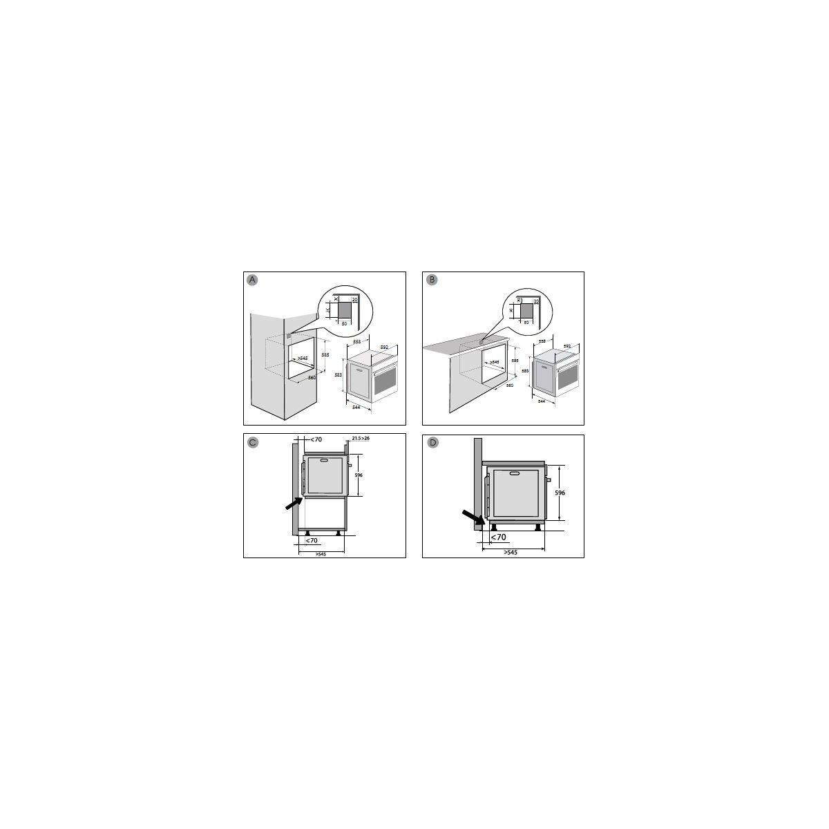 BRANDT Four encastrable BOP7534X