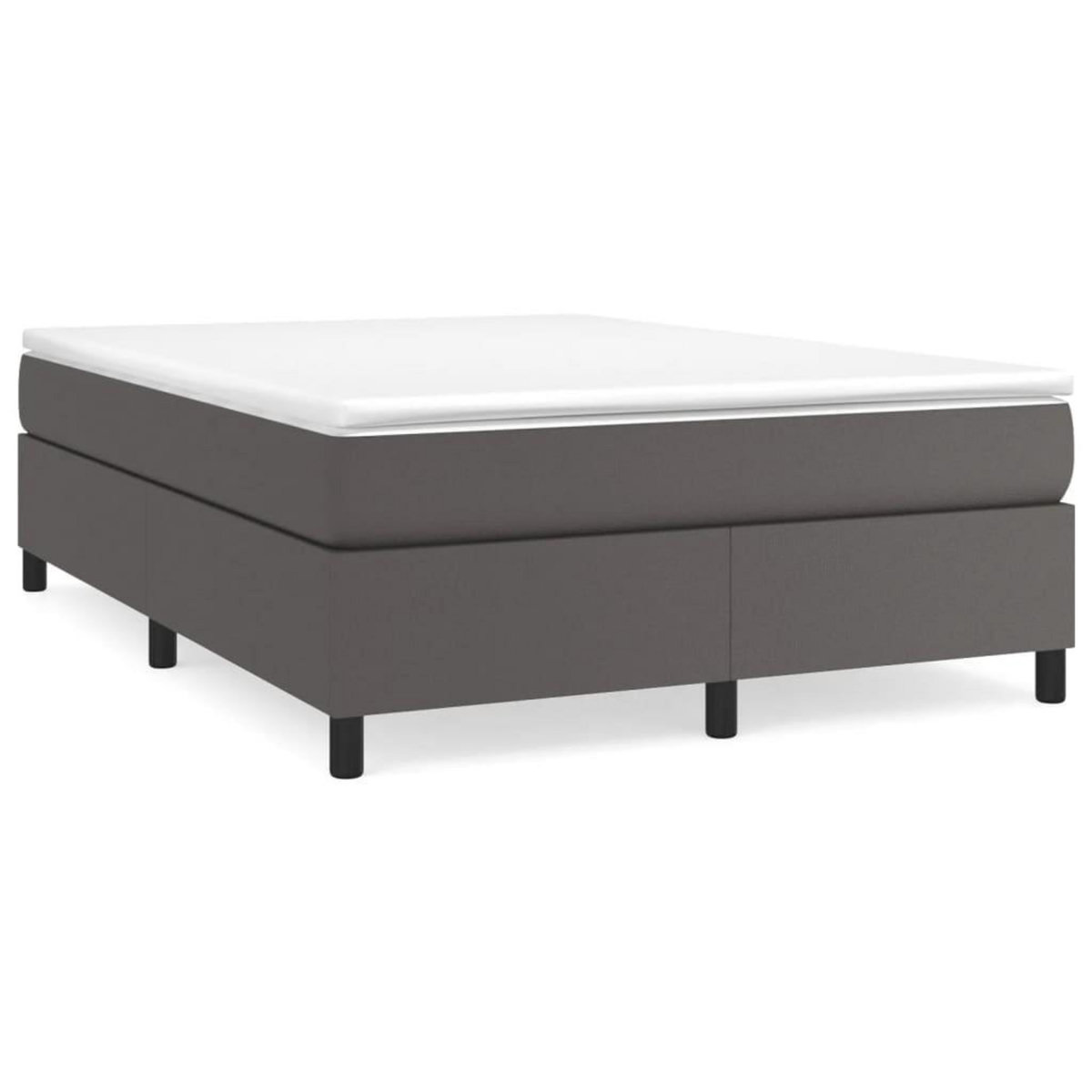 VIDAXL Cadre de lit sans matelas gris 140x190 cm similicuir