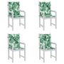 Voir la diapositive 4 : VIDAXL Coussins de chaise a dossier bas lot de 4 modele de feuille