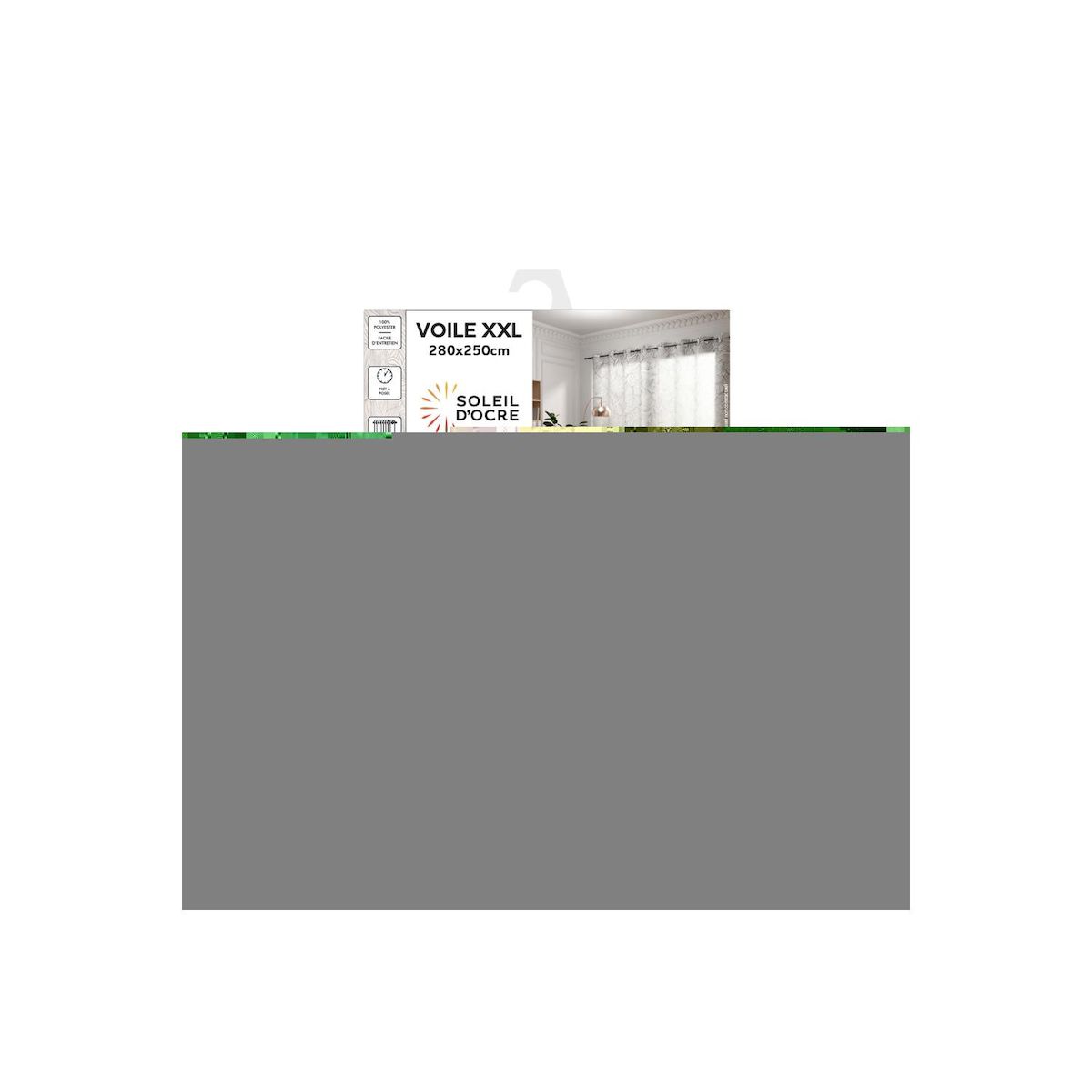 SOLEIL D'OCRE Voilage à oeillets spécial baie vitrée 280x250 cm LOUANE , par Soleil d'Ocre