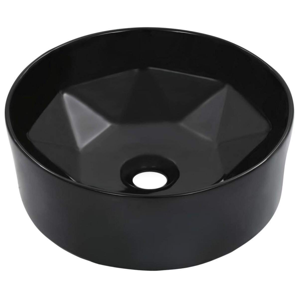 VIDAXL Lavabo 36x14 cm Ceramique Noir