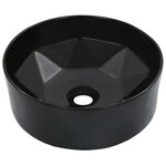 VIDAXL Lavabo 36x14 cm Ceramique Noir