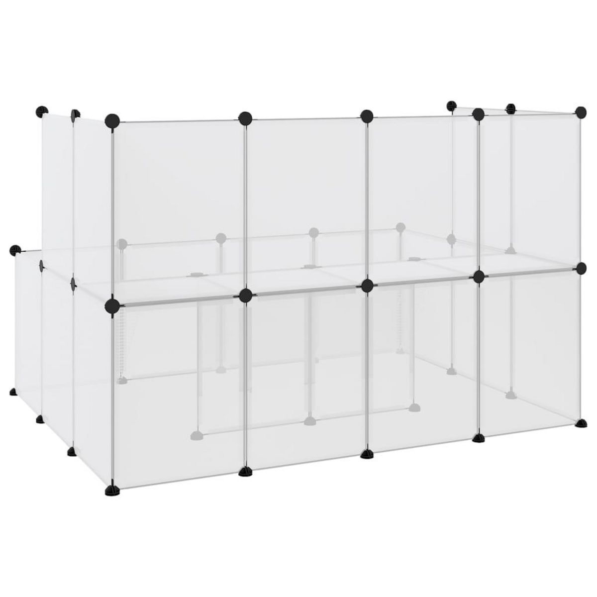 VIDAXL Cage pour petits animaux Transparent 143x107x93 cm PP et Acier
